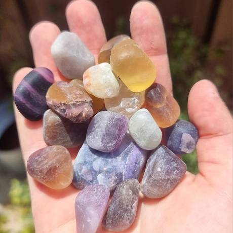 Unpolished Fluorite Tumbles
